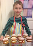 Dylan with some home baked Victoria Sponges